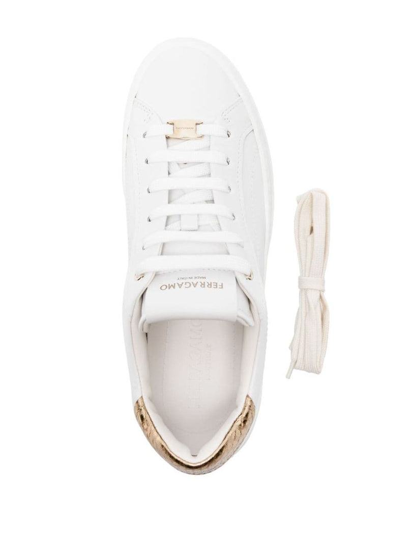 Salvatore Ferragamo Platform Leather Sneakers