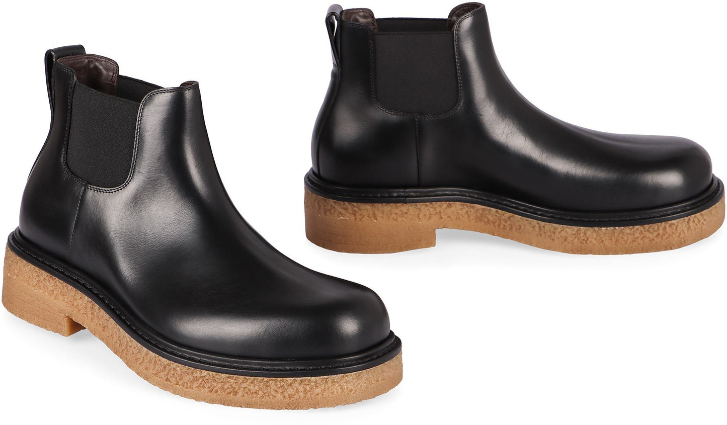 Bottega Veneta Haddock Leather Chelsea Boots