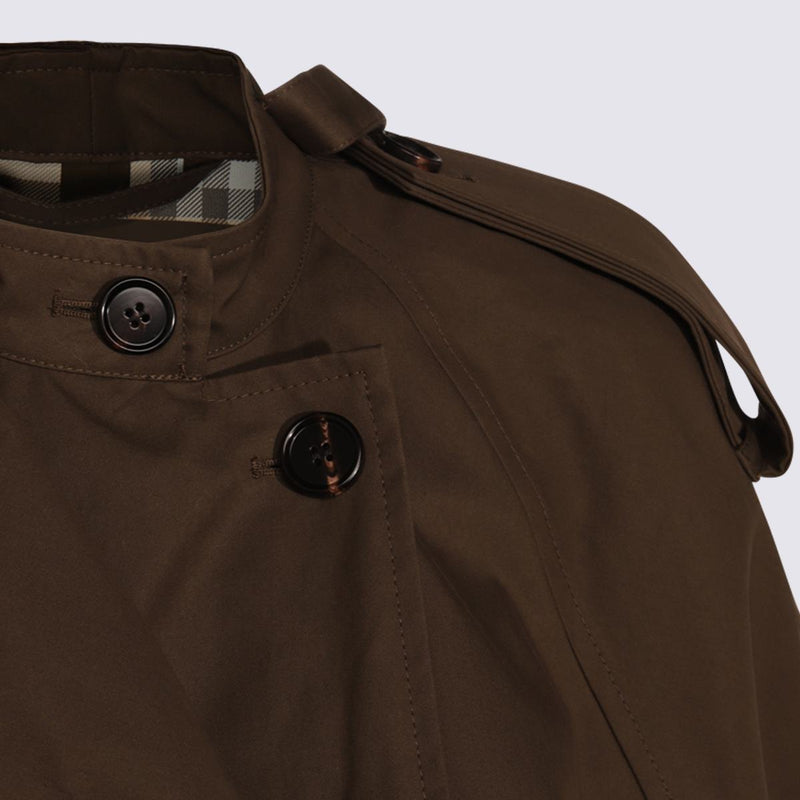 Burberry Brown Cotton Trench Coat
