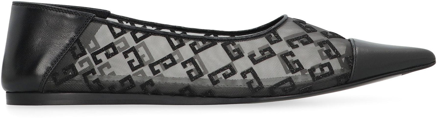 Givenchy 4G Pointy-Toe Ballet Flats