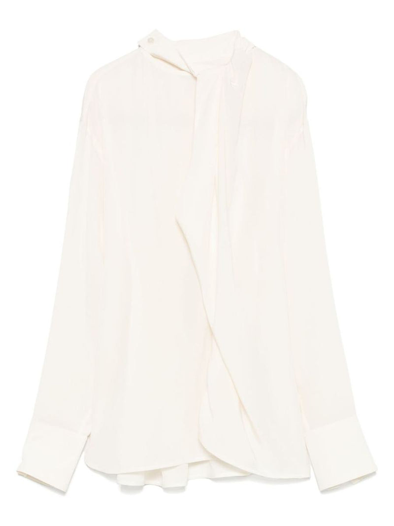 Victoria Beckham Ivory Silk Blouse