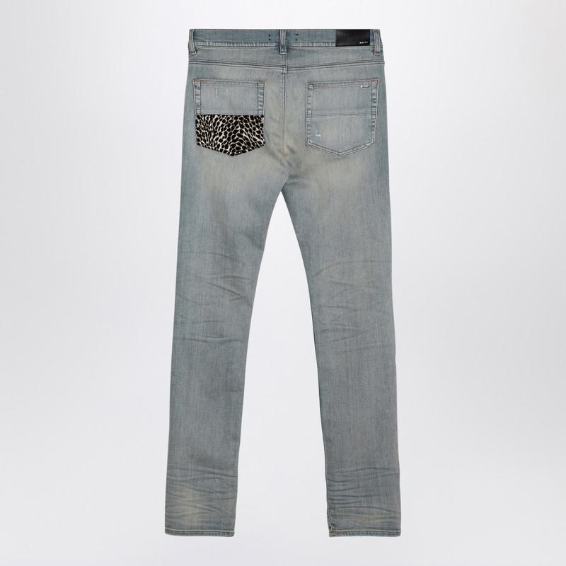 Amiri Leopard Jeans Mx1 Antique Indigo