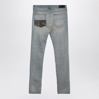 Amiri Leopard Jeans Mx1 Antique Indigo