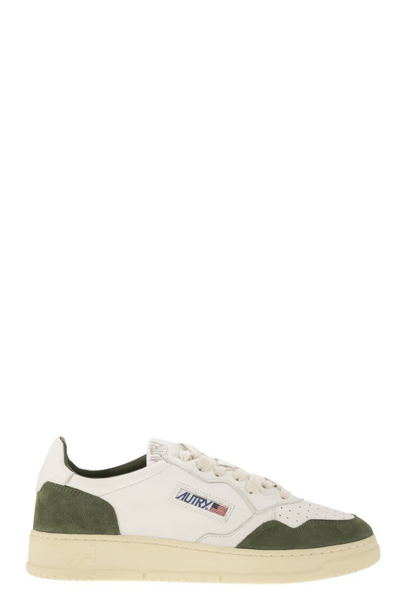 Autry Medalist Low - Sneakers In Goatskin And Suede