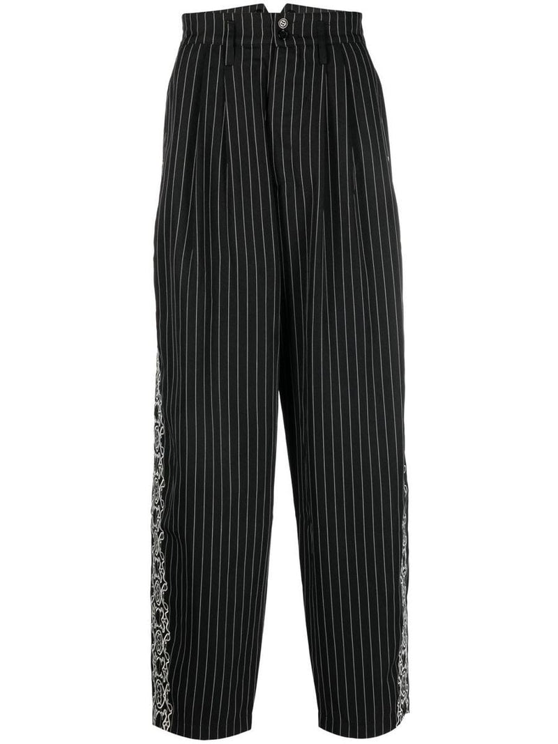 Youths In Balaclava Unisex Pinstripe Trousers Woven Clothing