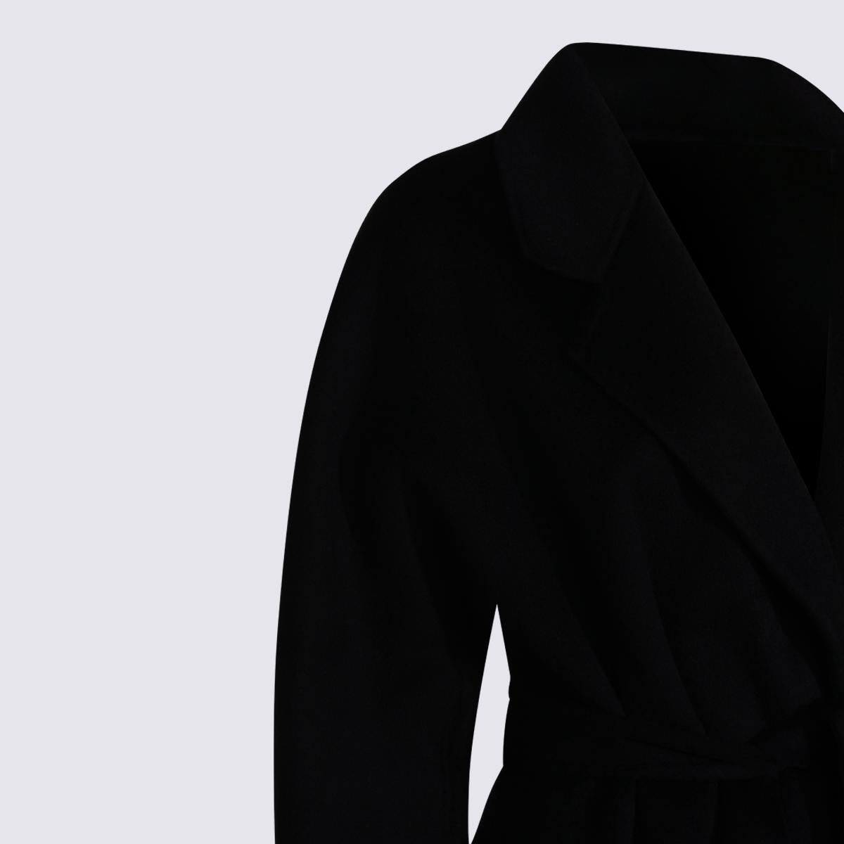 Elisabetta Franchi Black Wool Coat
