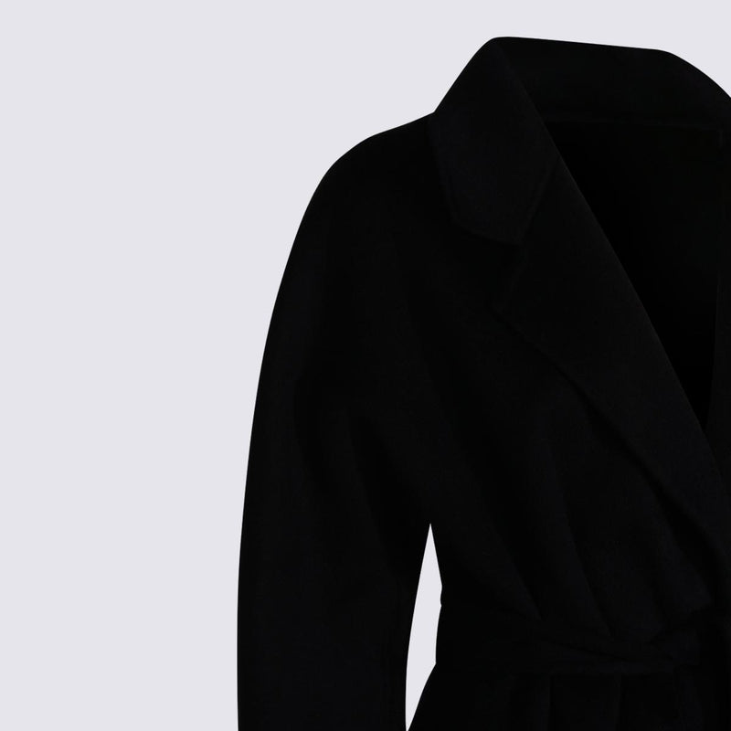Elisabetta Franchi Black Wool Coat