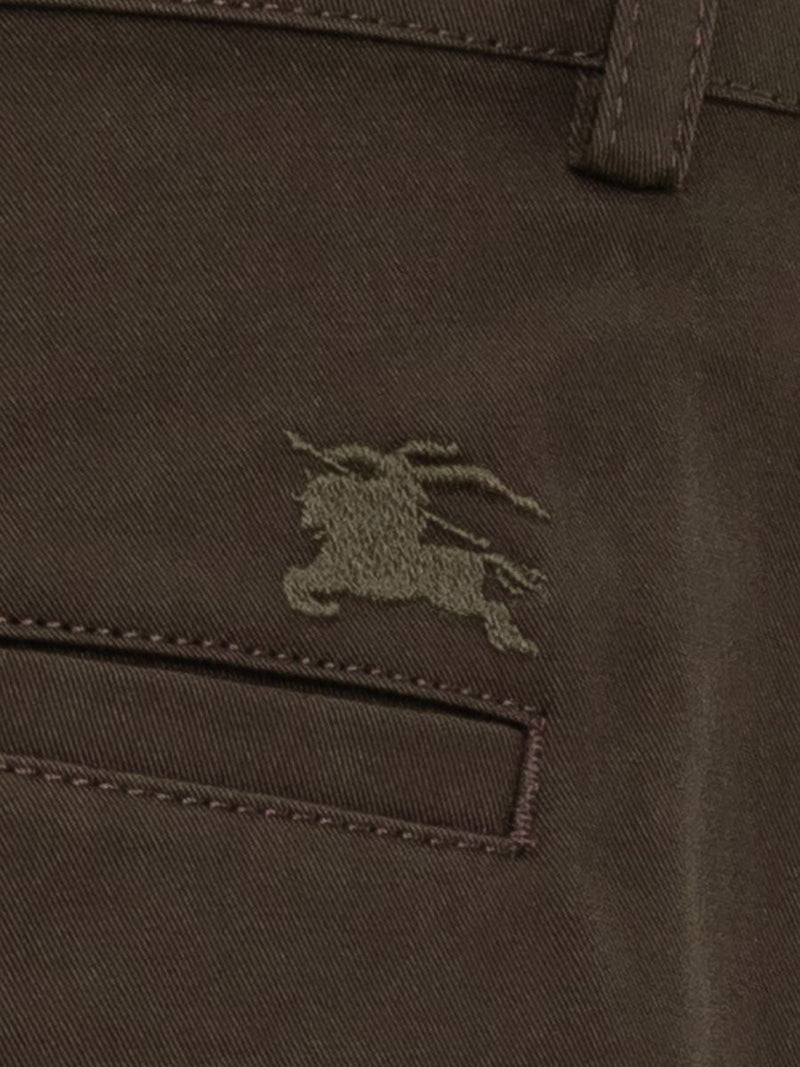 Burberry Burberry Slim Fit Trousers In Stretch Cotton