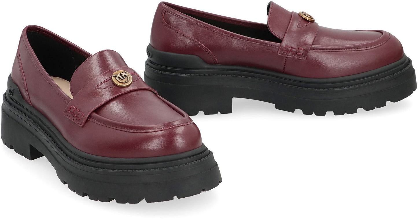 Pinko Mia Leather Loafers