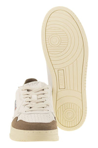 Autry Medalist Low - Leather And Suede Sneakers