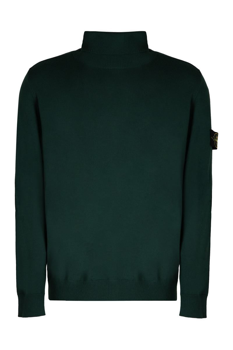 Stone Island Virgin Wool Turtleneck Sweater