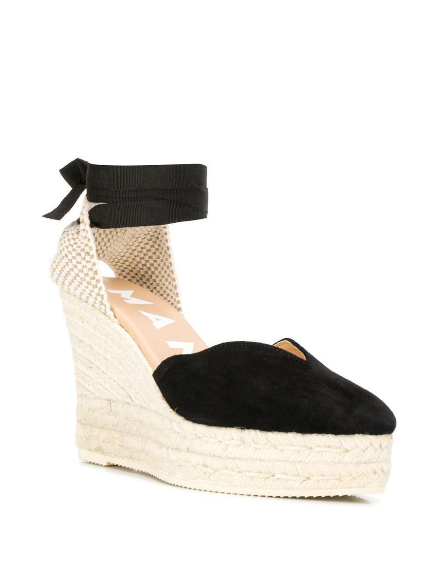 Manebí Hamptons Suede Heart-Shaped Wedge Espadrilles