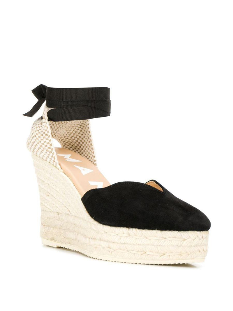 Manebí Hamptons Suede Heart-Shaped Wedge Espadrilles