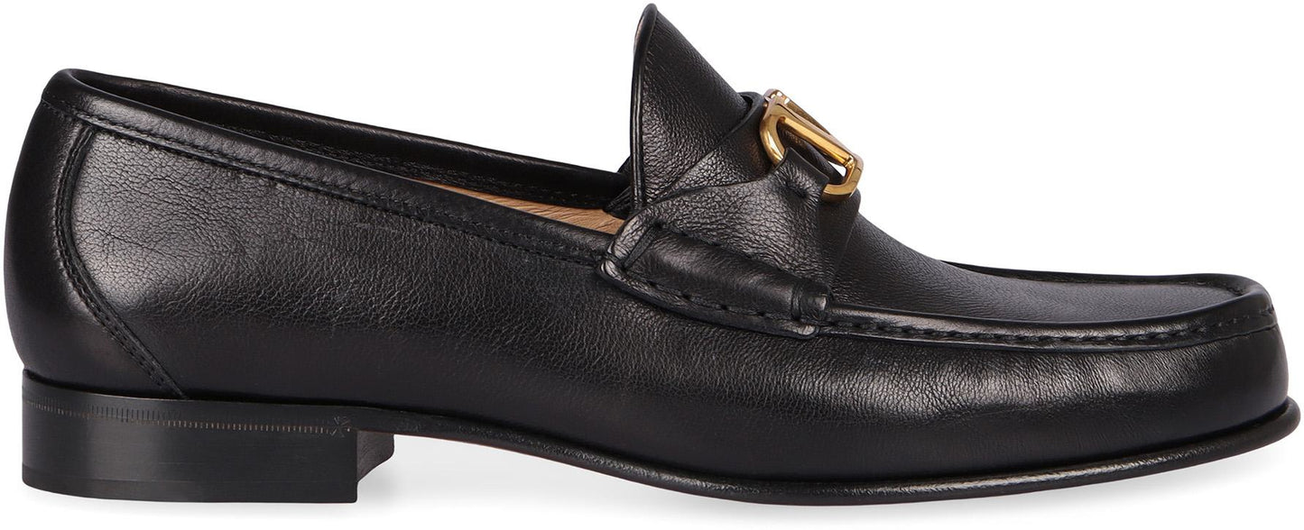 Valentino Garavani Vlogo Signature Leather Loafers