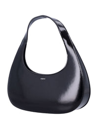 Coperni Black Leather Slim Swipe Baguette Bag