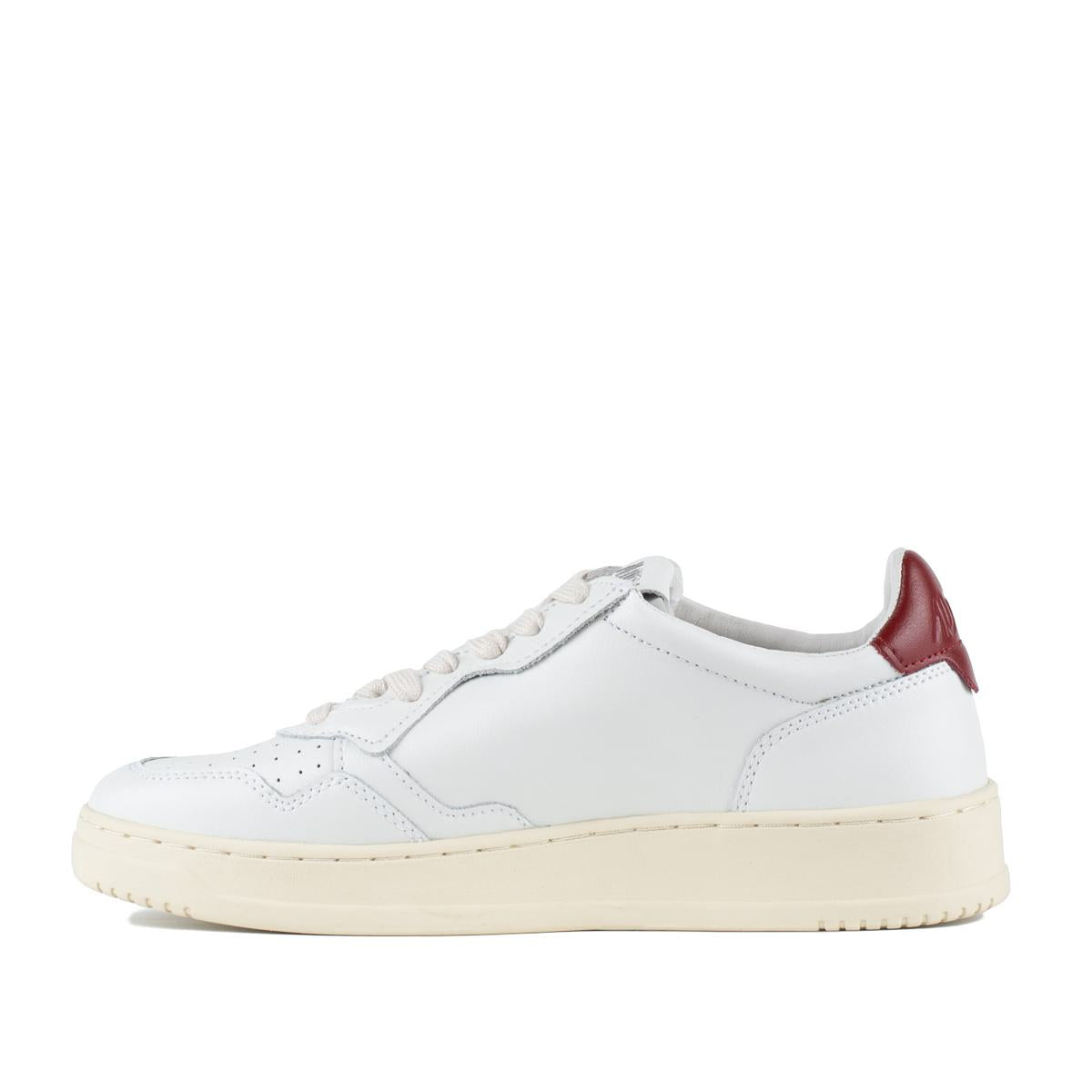 Autry Syrah And White Leather Medalist Low Sneakers