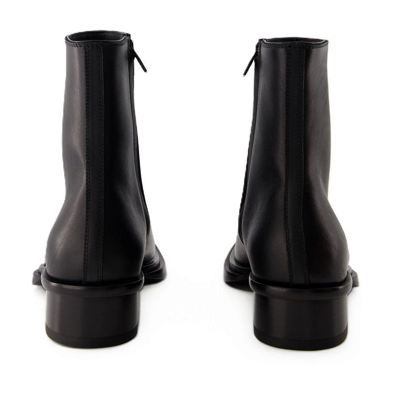 Alexander McQueen Cuban Stack Ankle Boots