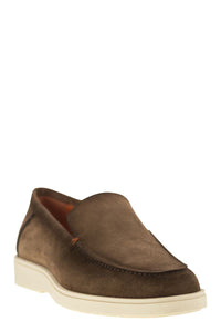 Santoni Suede Moccasin