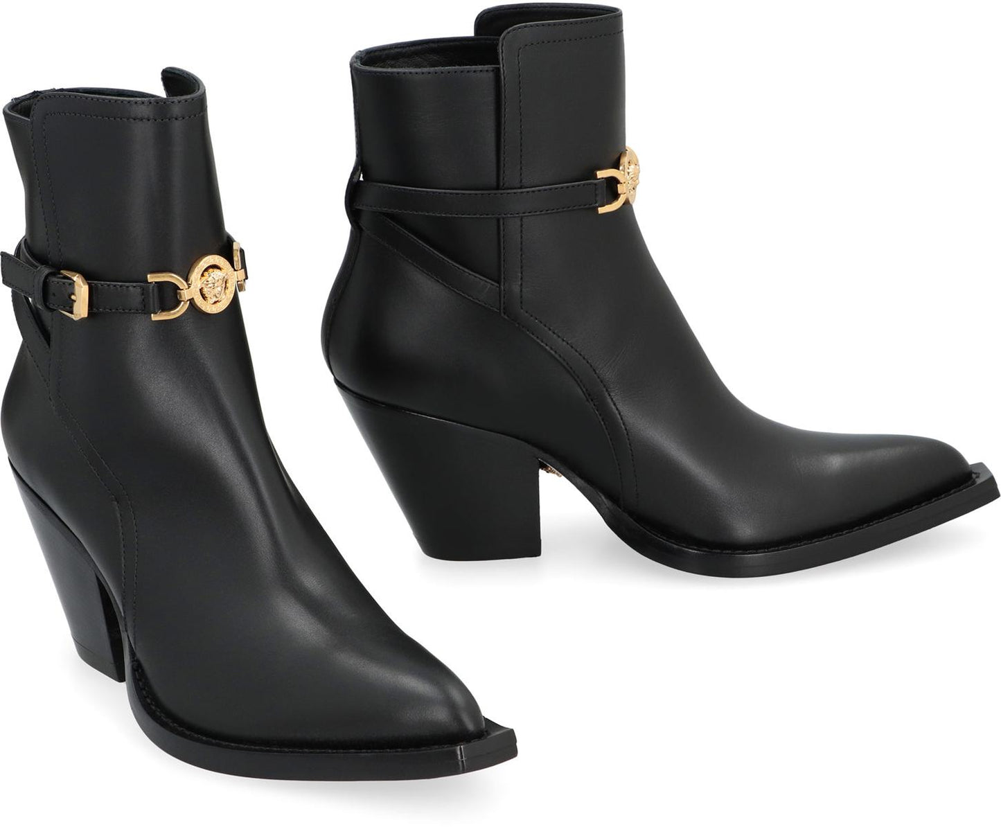 Versace Leather Ankle Boots