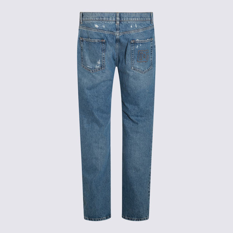 Dolce & Gabbana Blue Cotton Denim Jeans