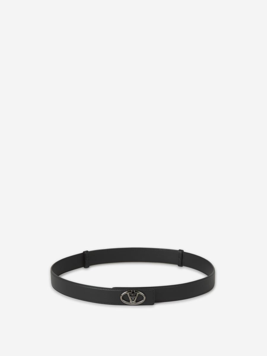 Valentino Garavani Logo Leather Belt
