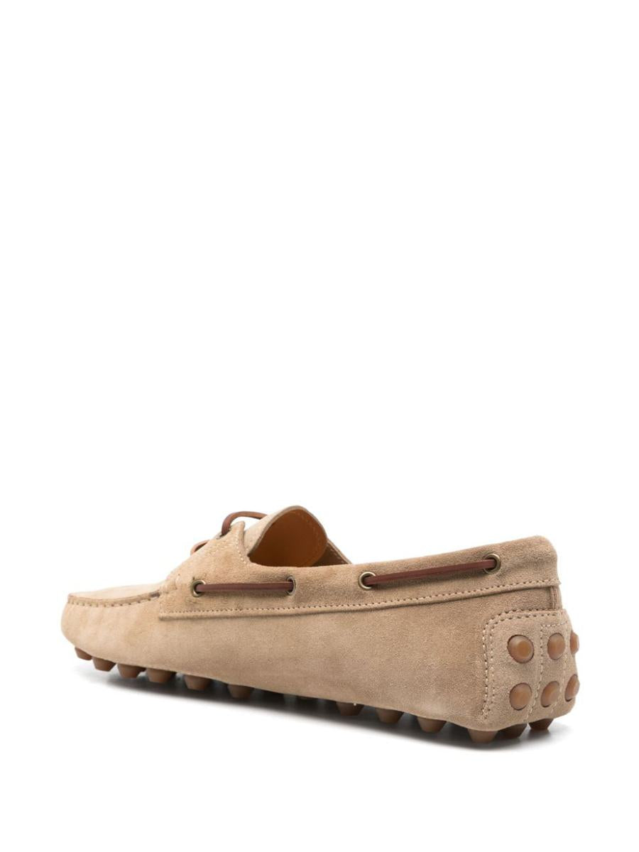Tod'S Suede Gommino Bubble Lace-Up Boat Loafers Shoes