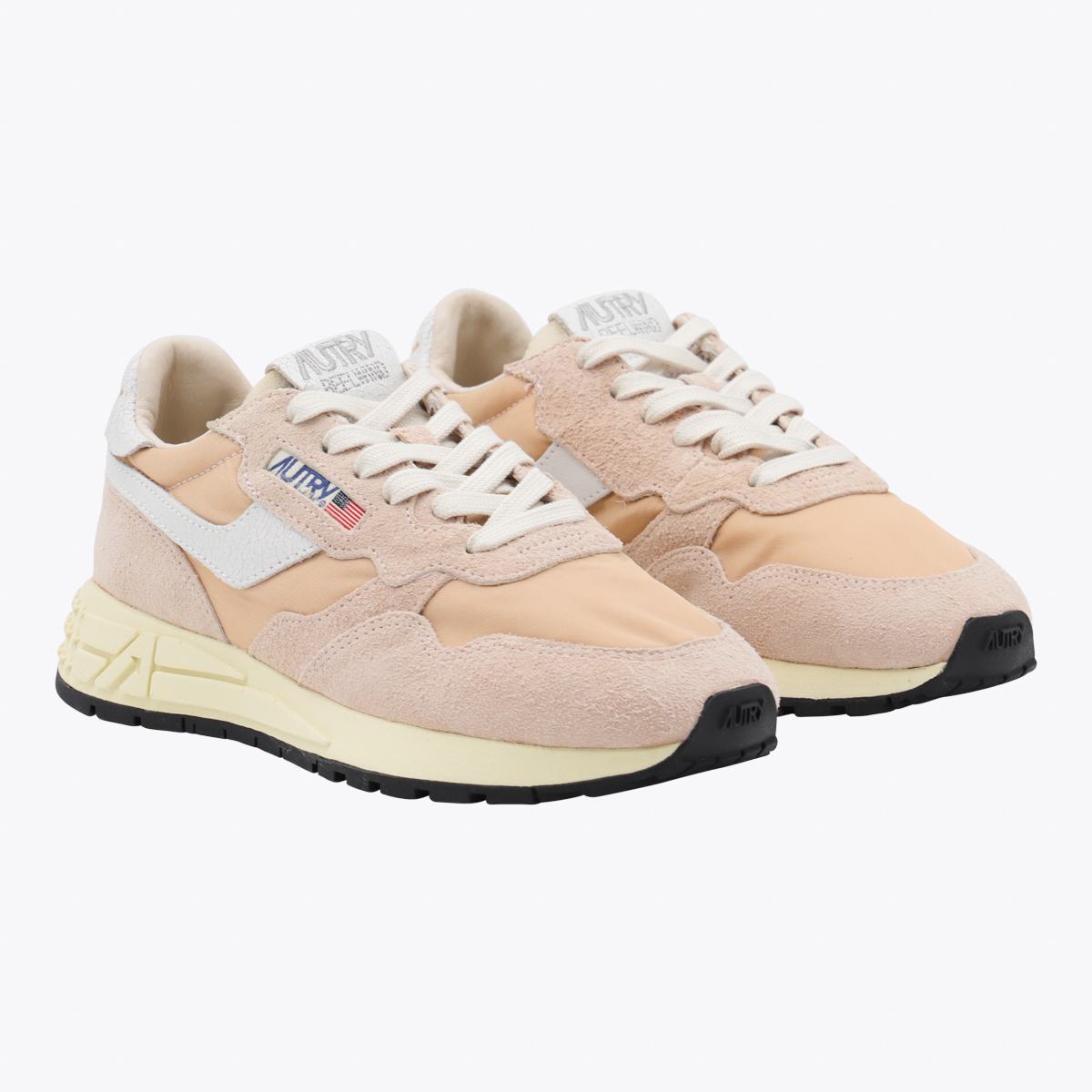 Autry Beige Leather Reelwind Sneakers