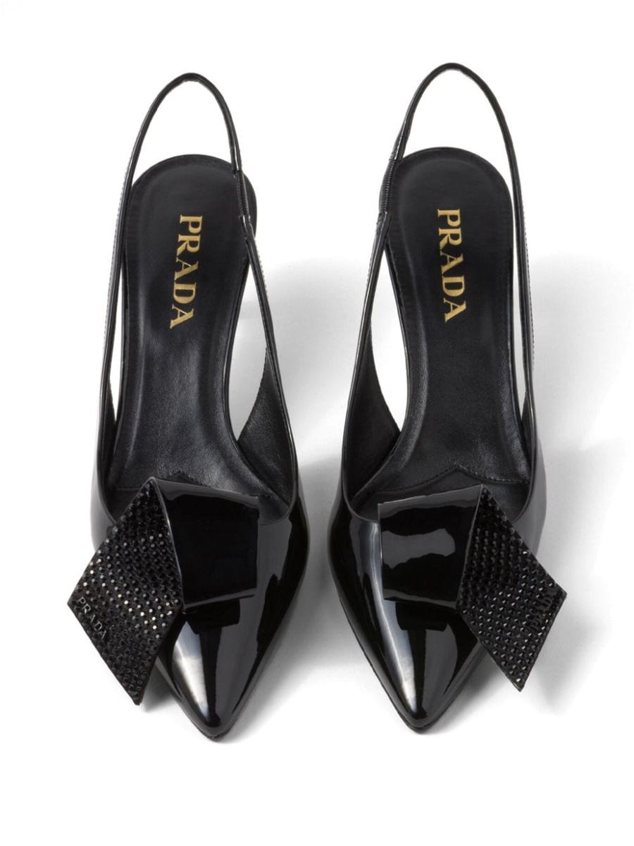 Prada 55Mm Crystal-Embellished Slingback Pumps