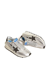 Golden Goose Leather Sneakers In Silver