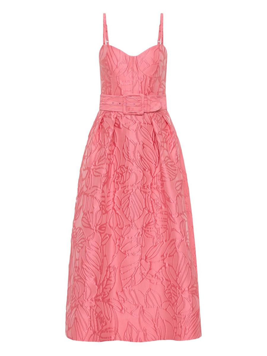 Rebecca Vallance 'Petra' Midi Dress With Floral Embossing