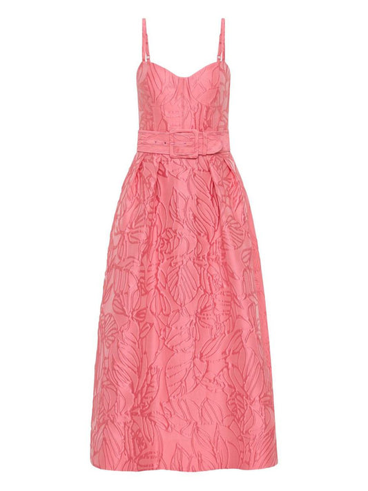 Rebecca Vallance 'Petra' Midi Dress With Floral Embossing