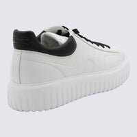 Hogan White And Black Leatehr Sneakers