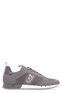 Ea7 Emporio Armani Mesh And Vegan Leather Low-Top Sneakers