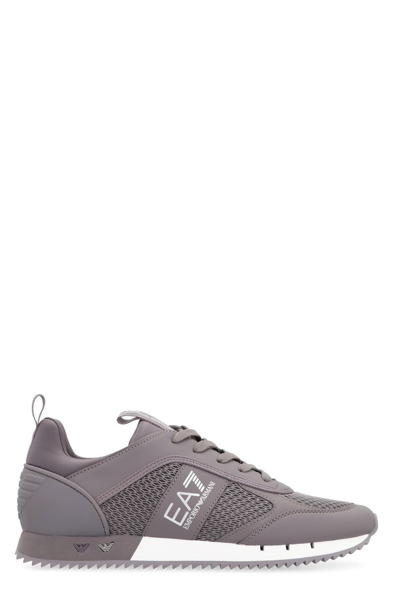 Ea7 Emporio Armani Mesh And Vegan Leather Low-Top Sneakers