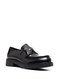 Prada Brushed Leather Loafers