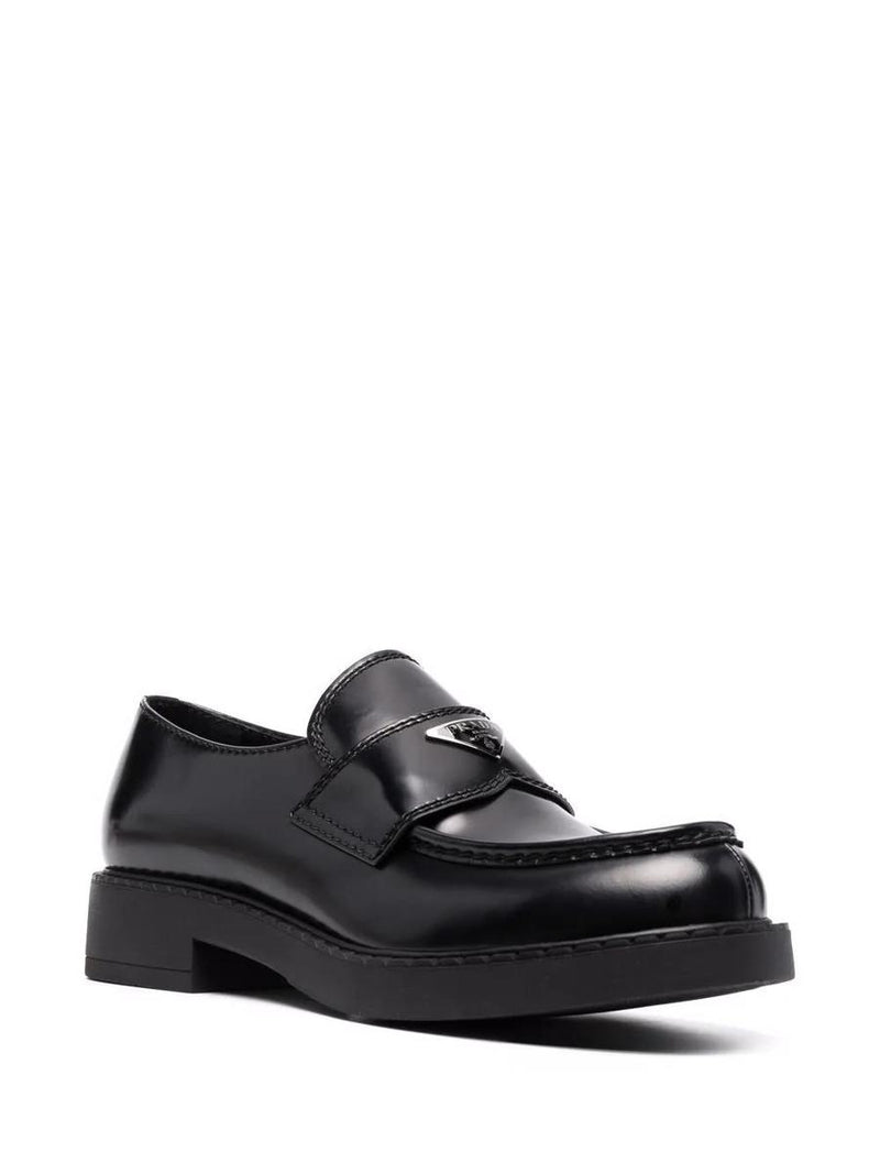 Prada Brushed Leather Loafers