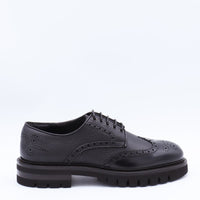 Salvatore Ferragamo Black Leather Aspen Lace Up Shoes