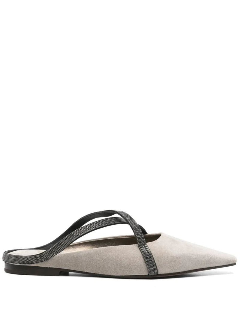 Brunello Cucinelli Flat Square Pointed Ballet Shoes
