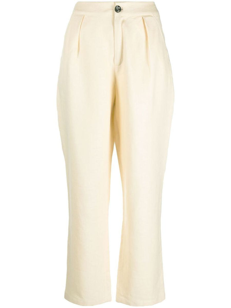 Siedres Pleated Linen Pants Clothing