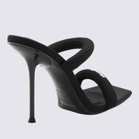 Alexander Wang Black Leather Julie Sandals