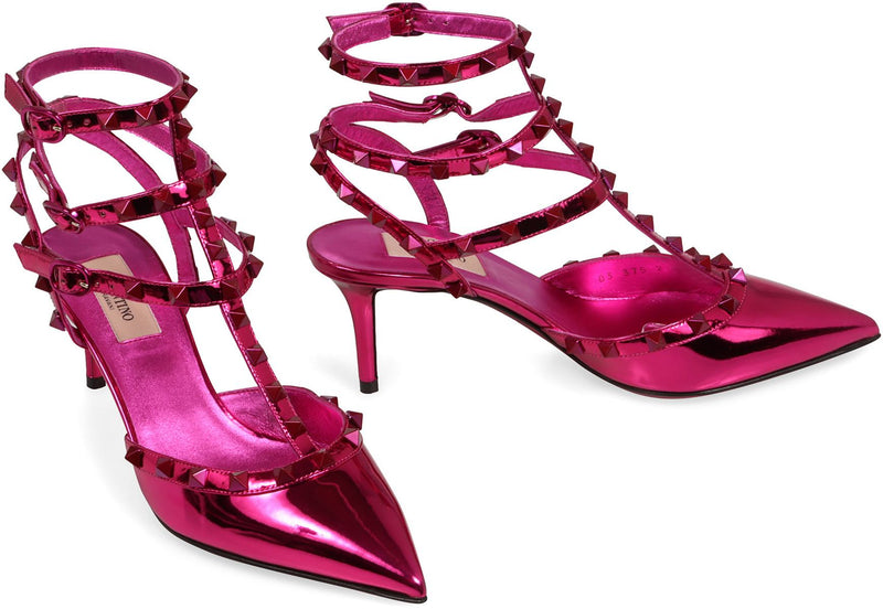 Valentino Garavani Rockstud Patent Leather Slingback