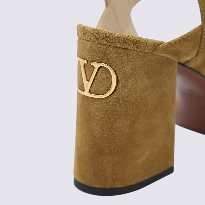 Valentino Garavani Beige Leather Sandals