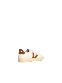 Veja 'Field' White Leather And Cognac Sneakers