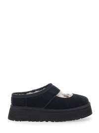 'Bea Mary Jane' Black Mules With Cut-Out Detail In Suede Woman