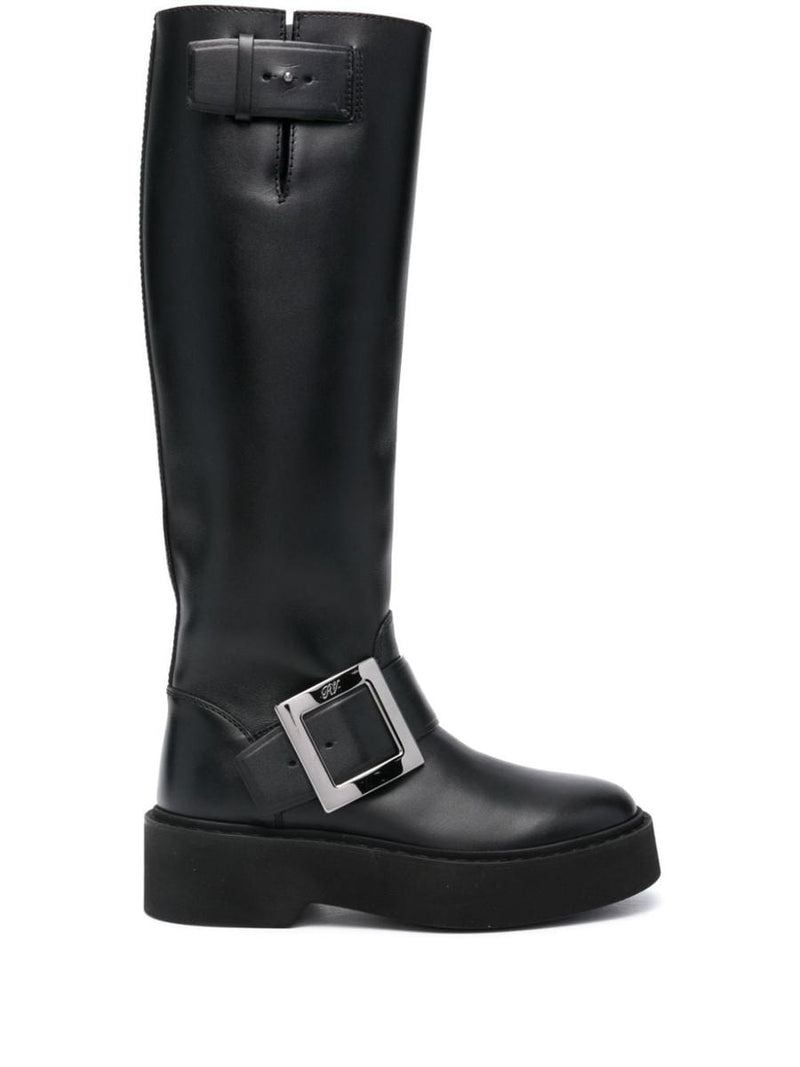 Roger Vivier Viv Rangers High Leather Boots