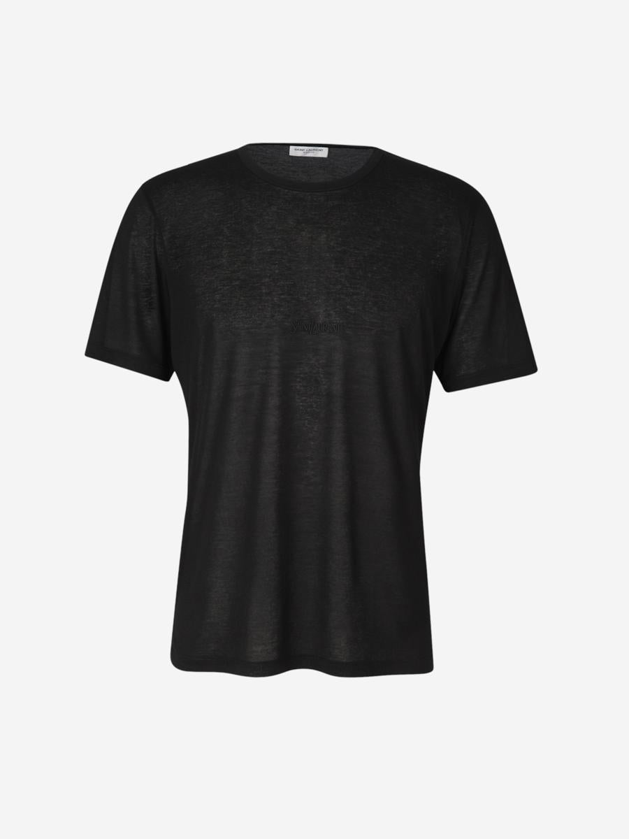 Saint Laurent Viscose Logo T-Shirt