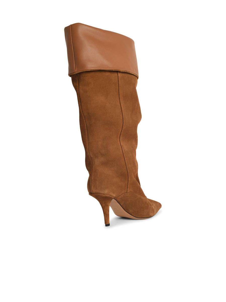 Paris Texas 'Ines Reverse 75' Suede Cognac Boots