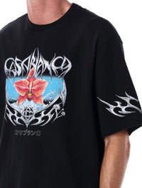 Casablanca Black Blades Oversized Graphic T-Shirt