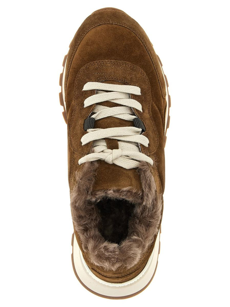 Brunello Cucinelli Suede Leather Sneakers