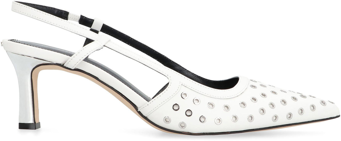 Michael Kors Alora Leather Slingback Pumps